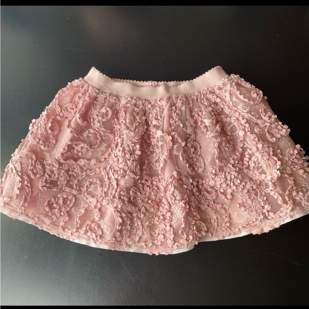 Mayoral Appliquéd Embroidered Lace Pink Skirt 3T
